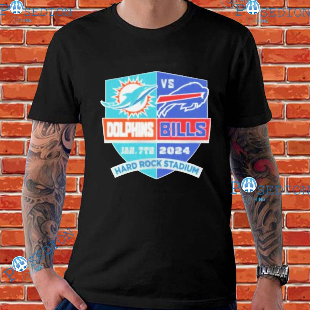Miami Dolphins Vs Buffalo Bills Hard Rock Stadium Jan 7th 2024 T-shirts