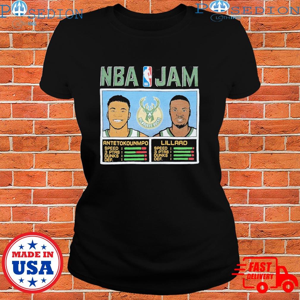 Nba Jam Bucks Antetokounmpo And Lillard Shirt - Guineashirt Premium ™ LLC