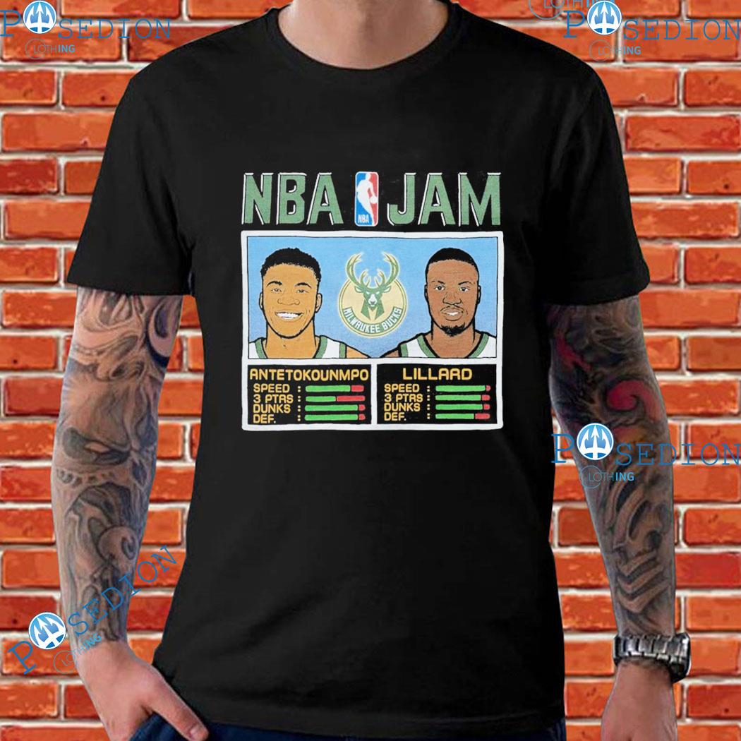 NBA Jam Antetokounmpo and Lillard Milwaukee Bucks shirt, hoodie, sweater,  long sleeve and tank top