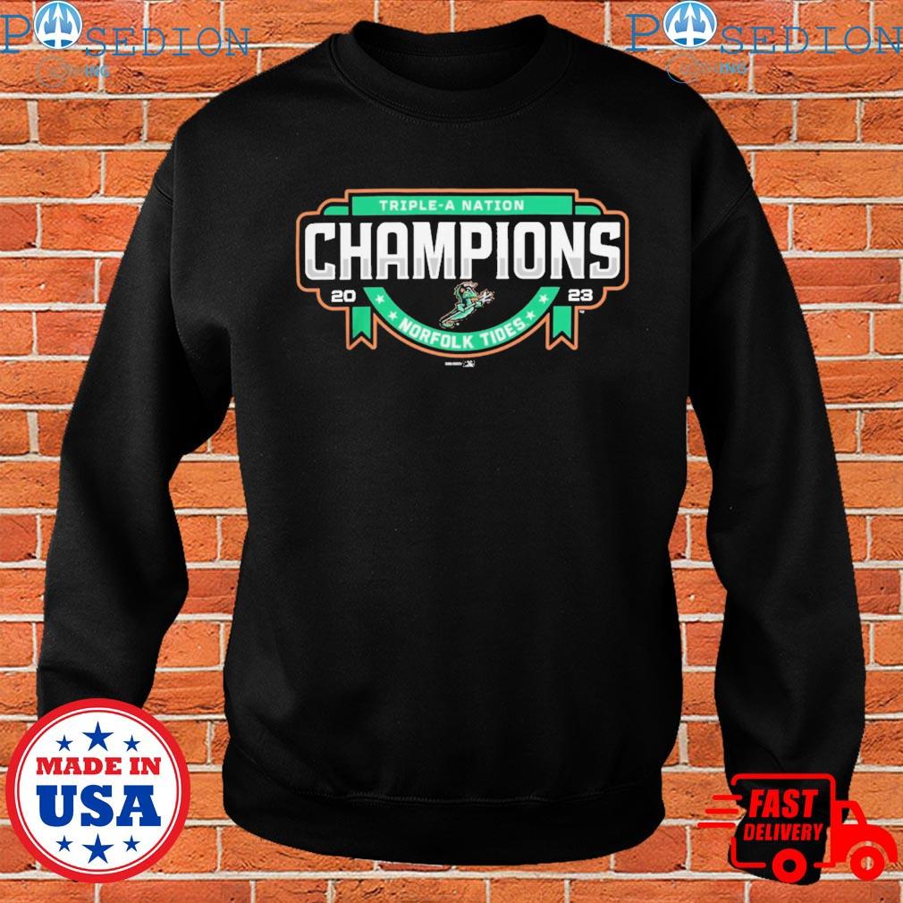 Official norfolk Tides 2023 Youth Triple-A Championship T-Shirts, hoodie,  tank top, sweater and long sleeve t-shirt