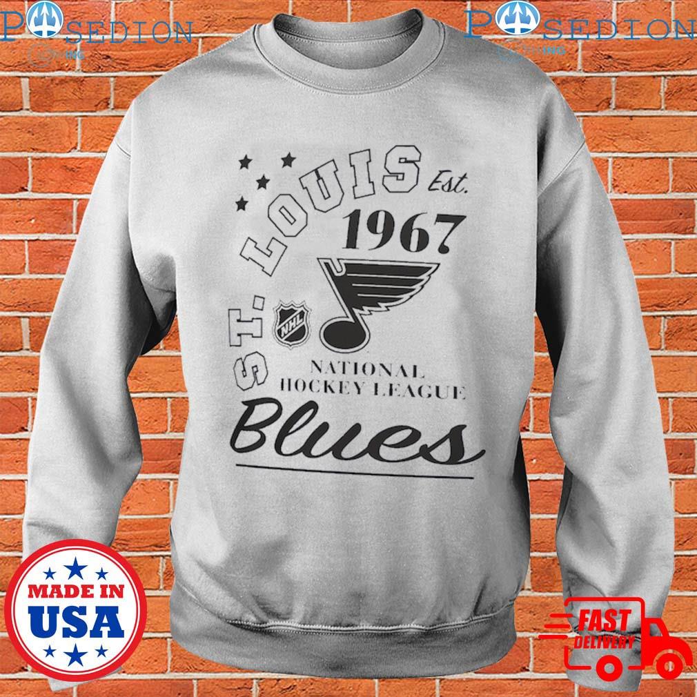 St.Louis Blues Vintage NHL Crewneck Sweatshirt Sport Grey / 3XL