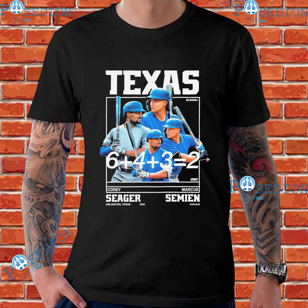 Texas Rangers Corey Seager + Marcus Semien 6+4+3=2 T-Shirts, hoodie,  sweater, long sleeve and tank top