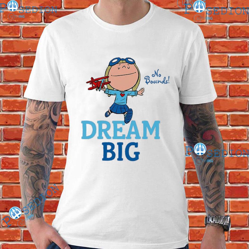 Amelia Earhart Dream Big No Bounds T-shirts