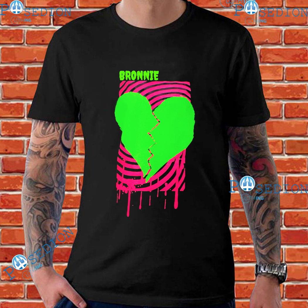 Bronnie Green & Pink Swirl Broken Heart T-Shirts