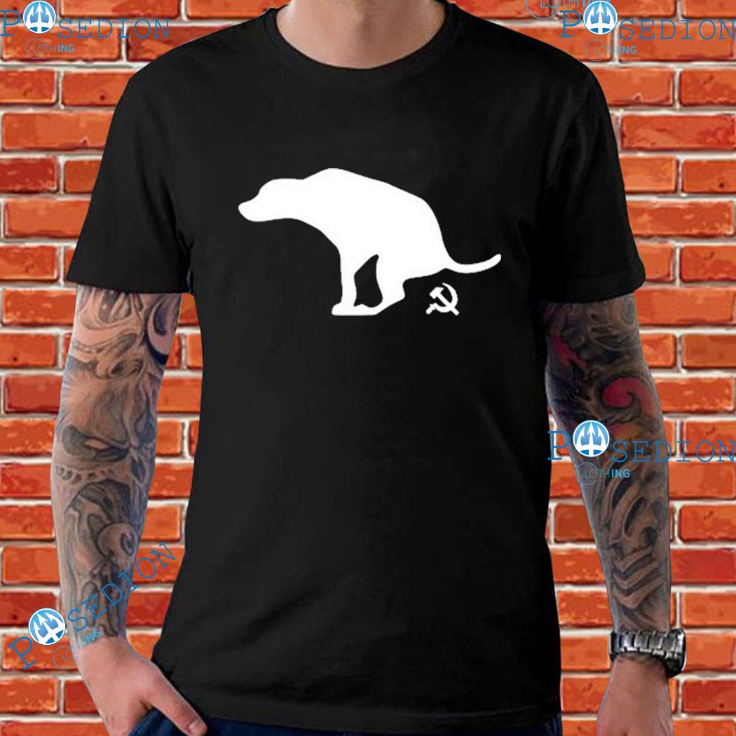 Camiseta Cagando No Comunismo Cachorro Defecando Estampa T-Shirts