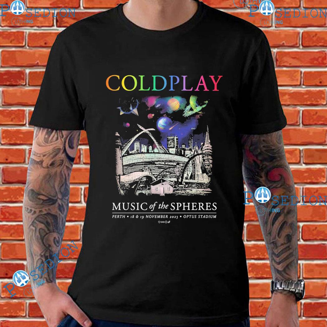 Coldplay Eu Perth November Music Of The Spheres Perth Optus Stadium T-shirts