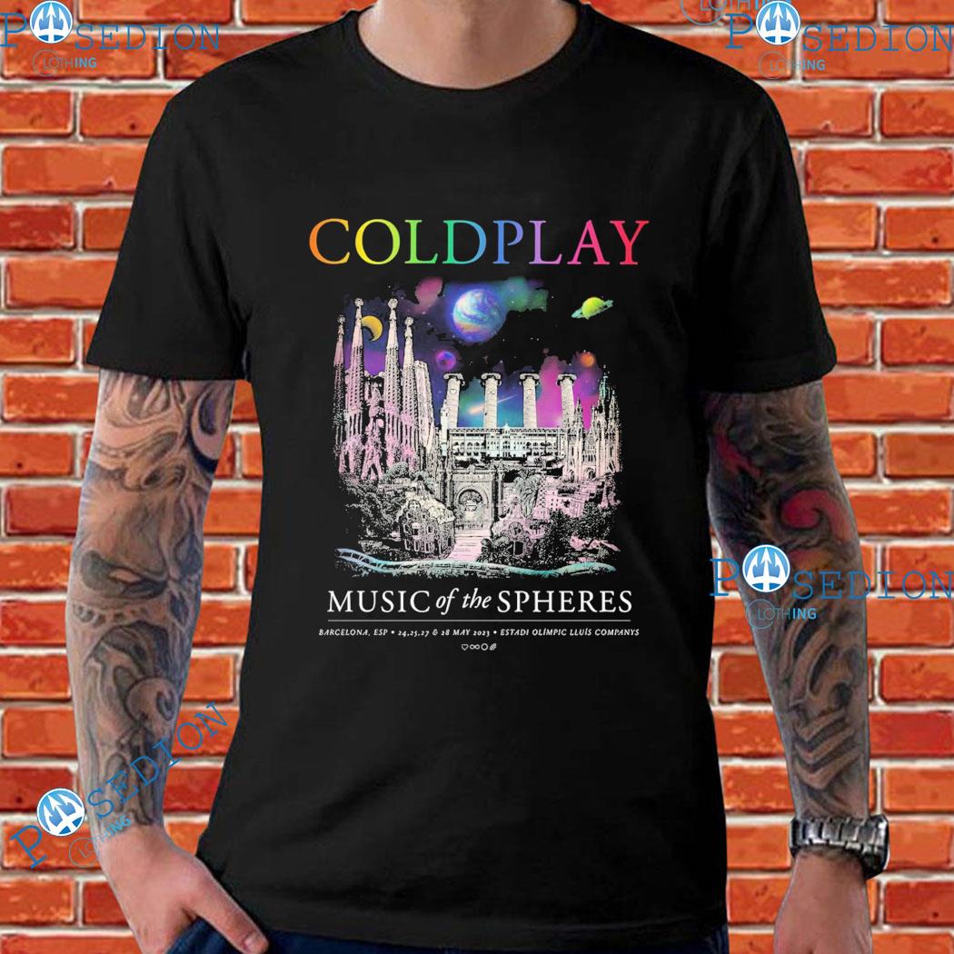 Coldplay May Music Of The Spheres Barcelona Esp Estadi Olimpic Lluis Companys T-shirts
