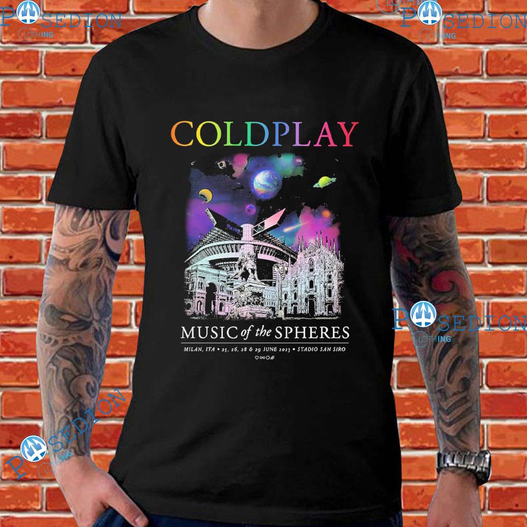 Coldplay Music Of The Spheres Milan Ita Stadio San Siro 2023 T-shirts