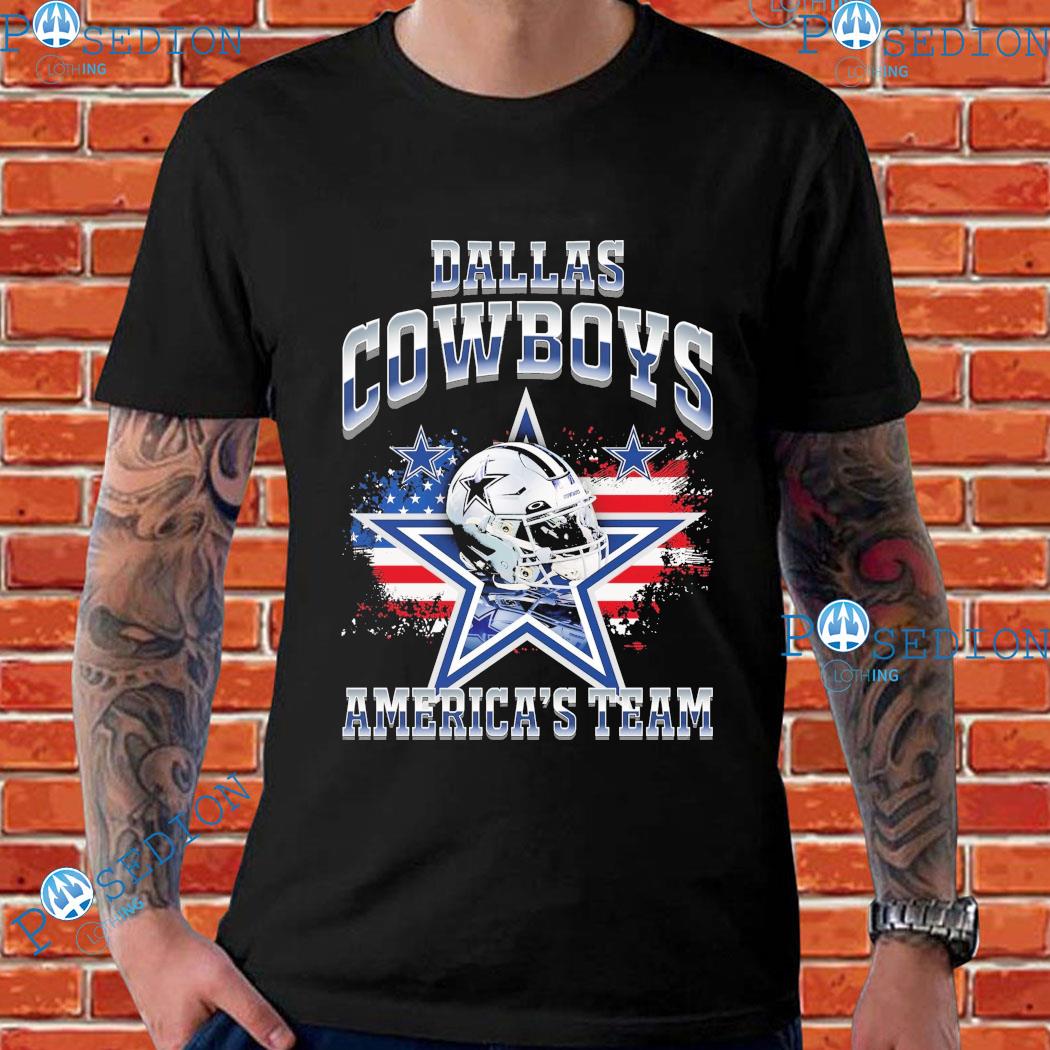 Dallas Cowboys America's Flag Helmet Team T-Shirts