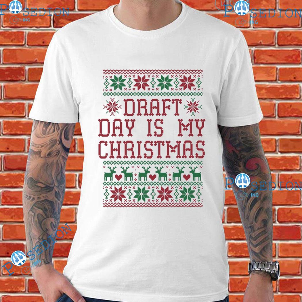 Draft Day Is My Christmas Ugly Sweater T-Shirts