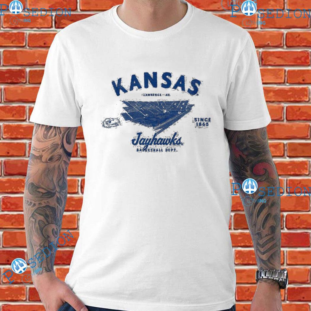 Kansas Jayhawks League Collegiate Wear Stadium Victory Falls Tri-Blend T-Shirts