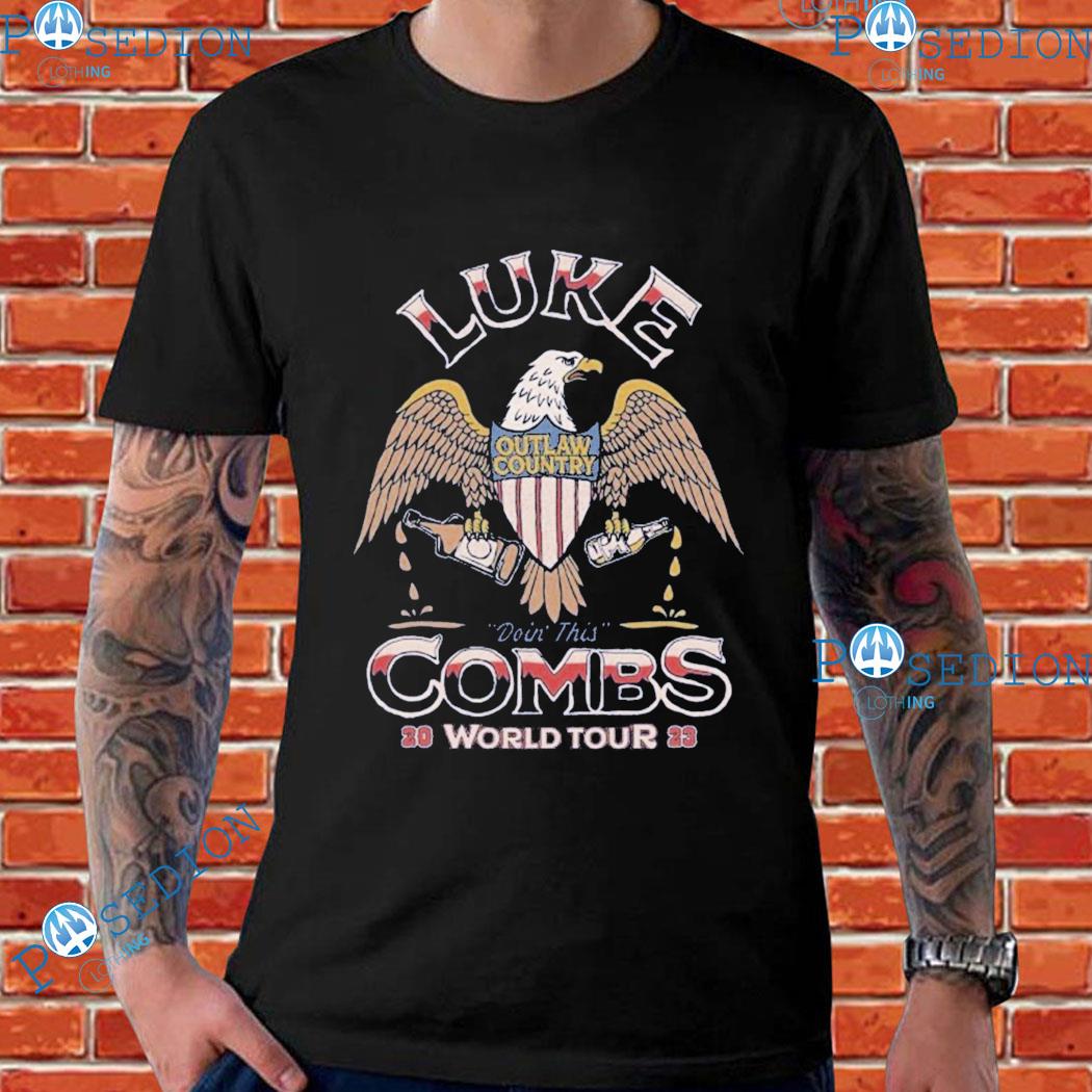Luke Combs Eagle Outlaw Country Doin' This World Tour 2023 T-Shirts