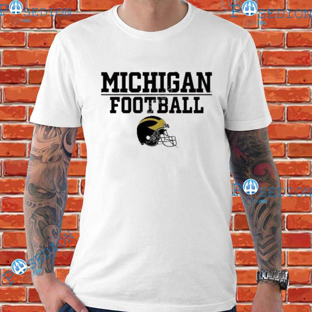 Michigan Wolverines Helmet Football T-Shirts