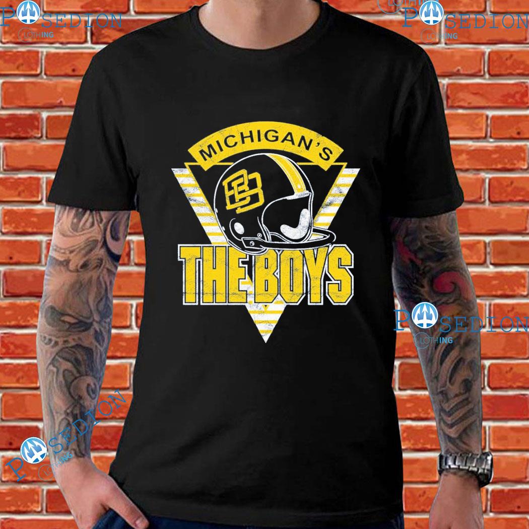 Michigan's Football Helmet The Boys T-Shirts