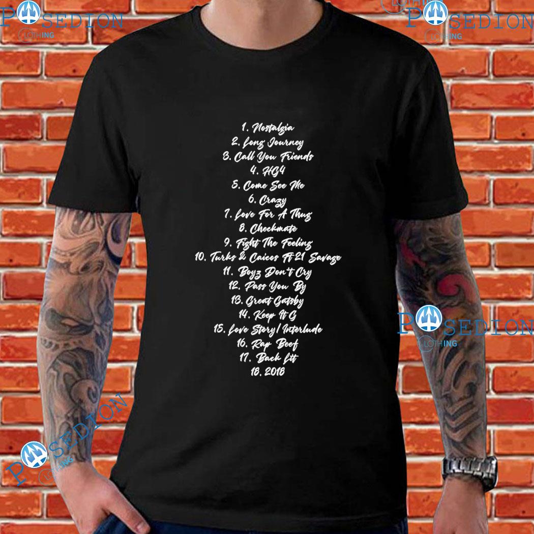 Rod Wave Nostalgia Tracklist T-Shirts