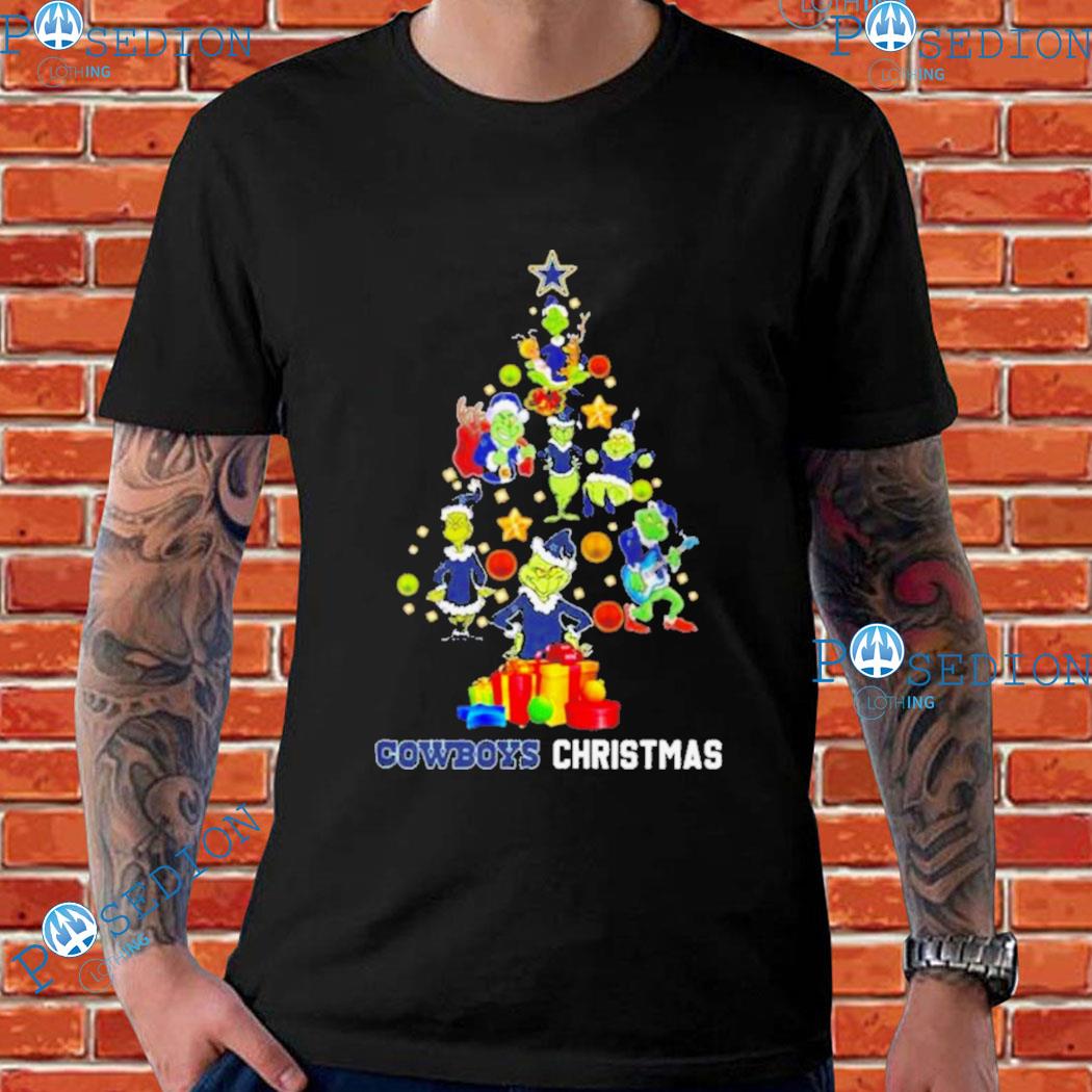 Santa Grinch Dallas Cowboys Christmas Tree T-shirts, hoodie, sweater ...