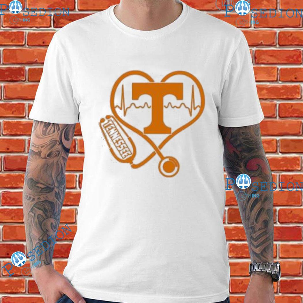 Stethoscope Heartbeat Love Tennessee Football T-Shirts