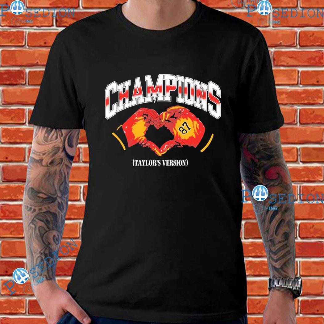 Travis Kelce Heart Hand Champions Taylor's Version T-shirt, hoodie ...