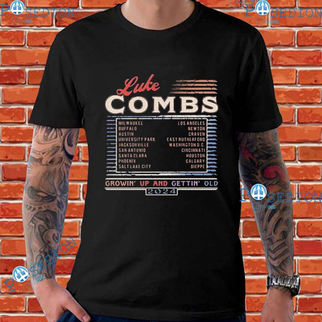 Luke Combs Growin Up And Gettin Old Tour 2024 T Shirts Hoodie